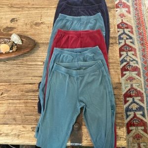 6 pairs of primary cotton pajama pants. Size 6-7